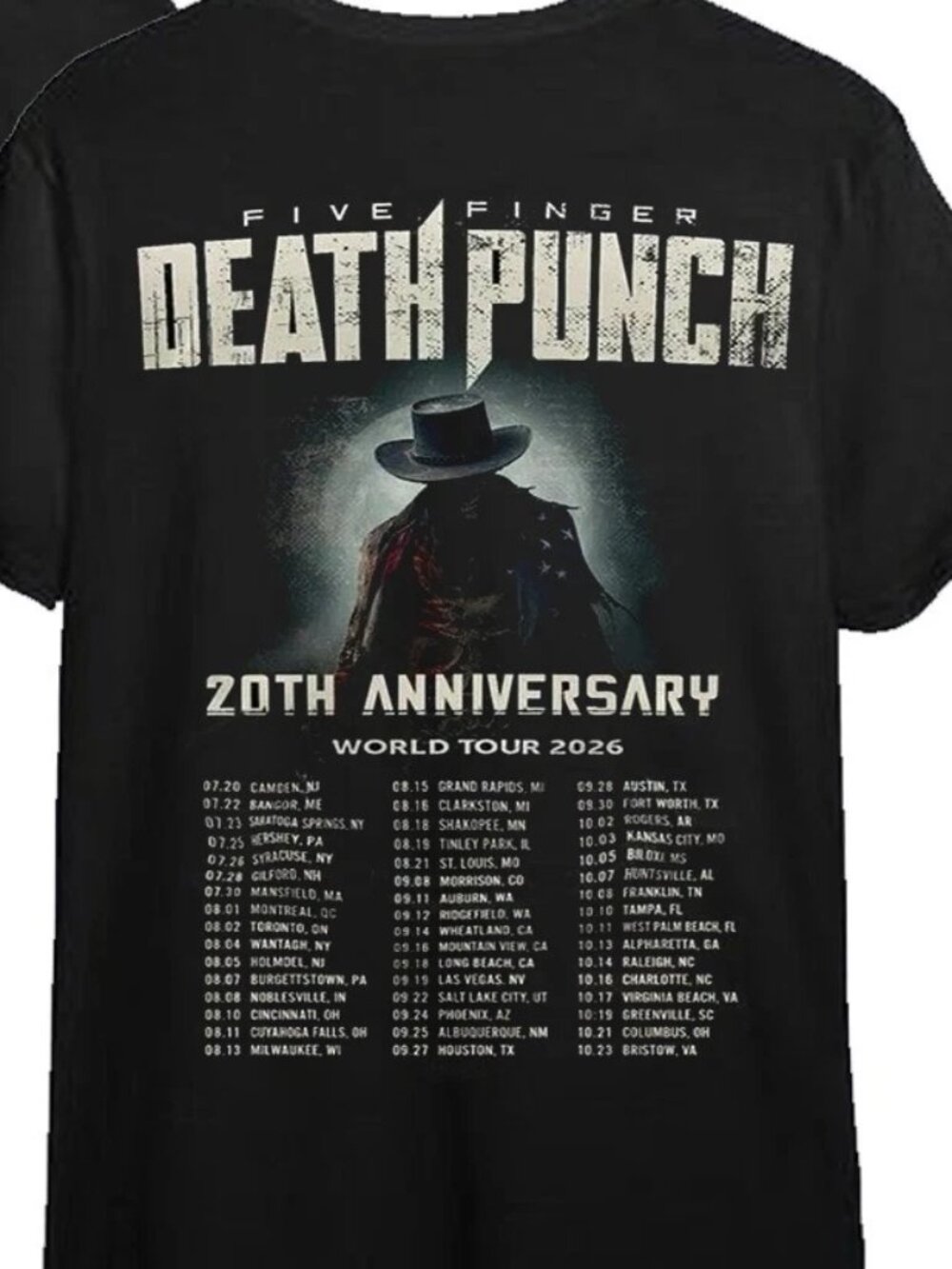 Five Finger Death Punch 20th Anniversary Tour 2026 T shirt 249 - Picture 3 of 5
